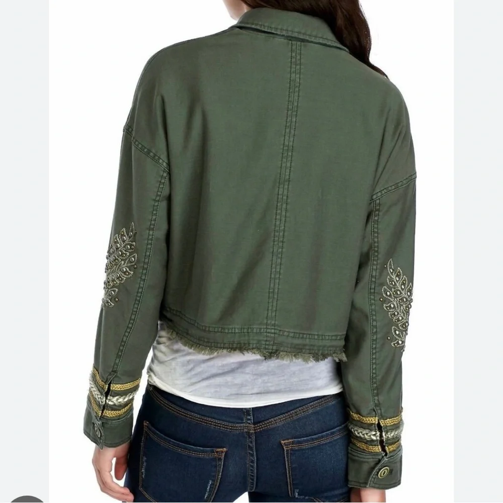 Free People Extreme Cropped Military Jacket - Picture 2 of 8